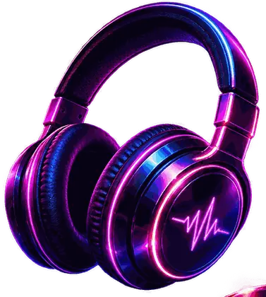 Neonkoptelefoon als symbool voor de welkomstbonus van DJ Casino