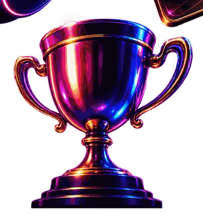 Chromen trofee voor de winnaars van het weektoernooi